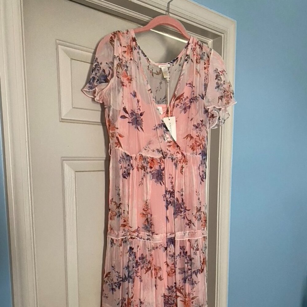 NEW NWT Chiffon Floral "Alexandria Dress" from Sundance Catalog Size M